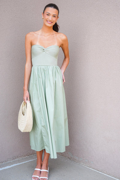 Matcha Strapless Dress