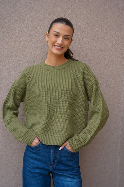 Lea Pullover- Green-Vero Moda