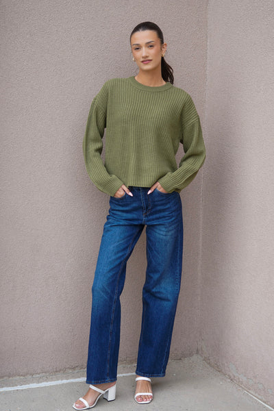 Lea Pullover- Green-Vero Moda