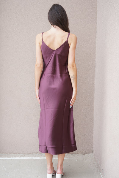 Cherry Satiny Slip Dress