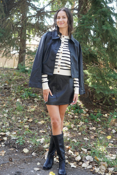 Luana Bomber Shacket-Black- Vero Moda