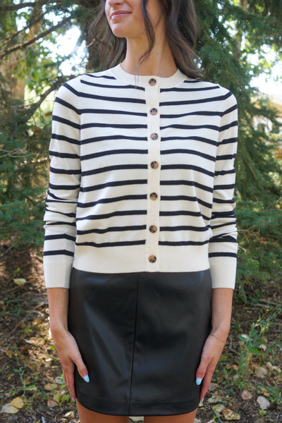 Saba Striped Cardigan-Vero Moda - Uforia Muse 