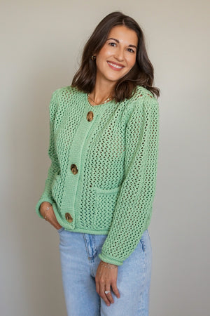 Lime Cardigan