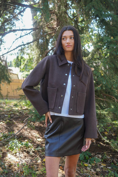 Lucy Short Jacket-Chocolate-Noisy May - Uforia Muse 