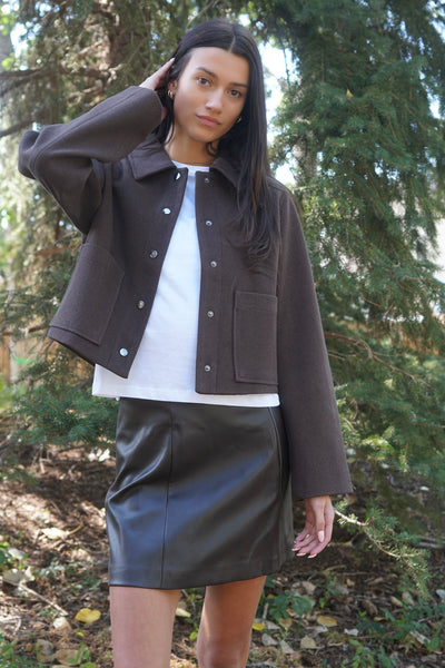 Lucy Short Jacket-Chocolate-Noisy May - Uforia Muse 