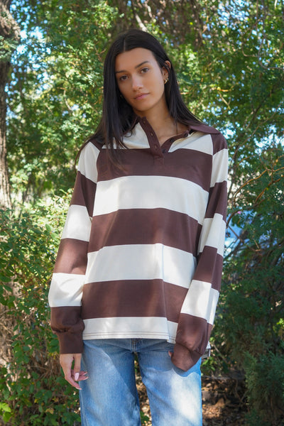Classic Rugby Polo- Brunette The Label - Uforia Muse 