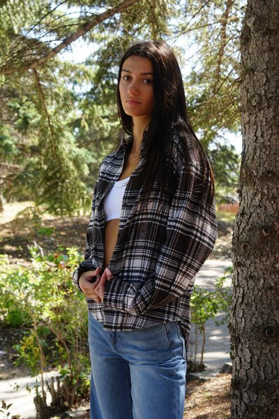 Oversized Plaid- Brunette The Label - Uforia Muse 
