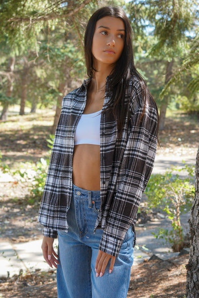 Oversized Plaid- Brunette The Label - Uforia Muse 