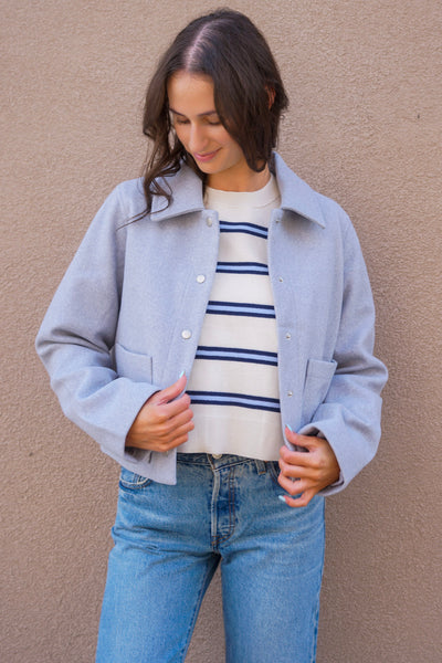 Lucy Short Jacket-Soft Grey-Noisy May - Uforia Muse 