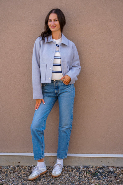 Lucy Short Jacket-Soft Grey-Noisy May - Uforia Muse 