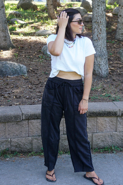Stanford Barrel Sweatpant-Black-Shop Teach