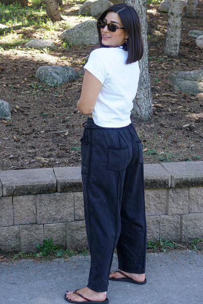 Stanford Barrel Sweatpant-Black-Shop Teach