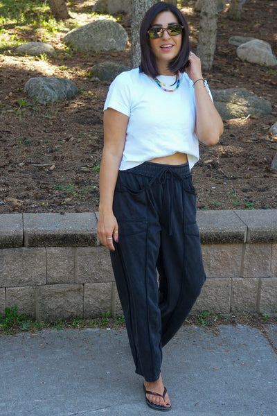 Stanford Barrel Sweatpant-Black-Shop Teach