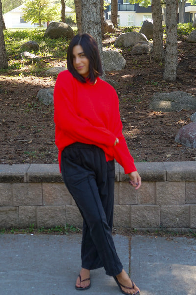 Campus Sweater - Bright Red - Shop Teach