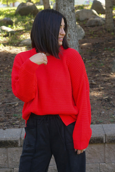 Campus Sweater - Bright Red - Shop Teach