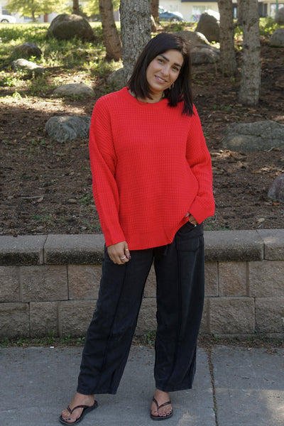 Campus Sweater - Bright Red - Shop Teach