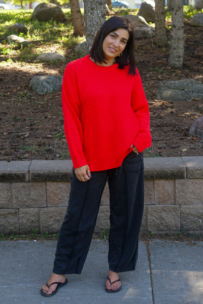 Campus Sweater - Bright Red - Shop Teach