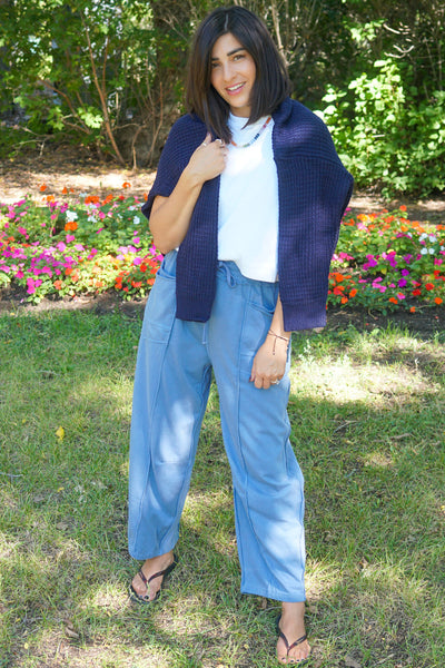 Stanford Barrel Sweatpant- indigo- Shop Teach