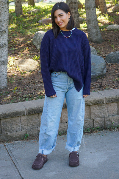 Campus Sweater - Navy - Shop Teach