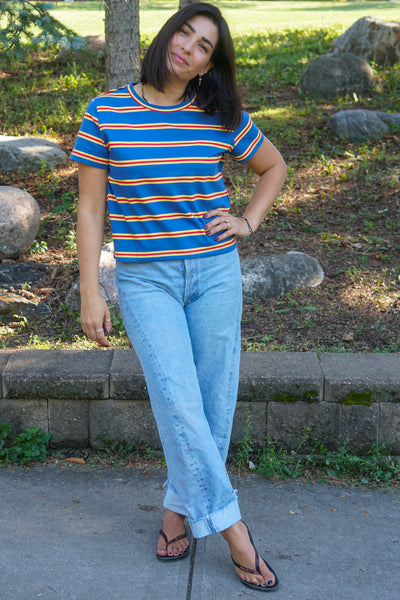 Varsity Multi-stripe Tee- Shop Teach