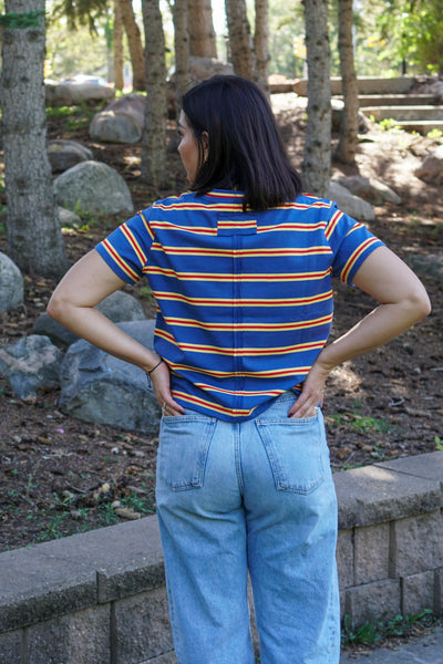 Varsity Multi-stripe Tee- Shop Teach
