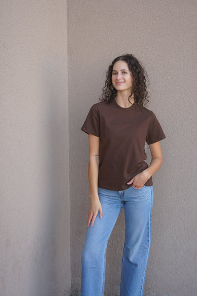 Virginia Tee- Brown- Rd Style