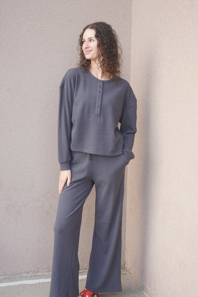 Henry Waffle Pant-Coal-Rd Style