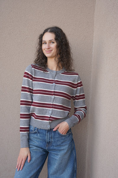 Fig Striped Cardi- Rd Style