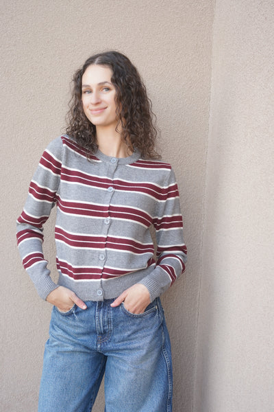 Fig Striped Cardi- Rd Style