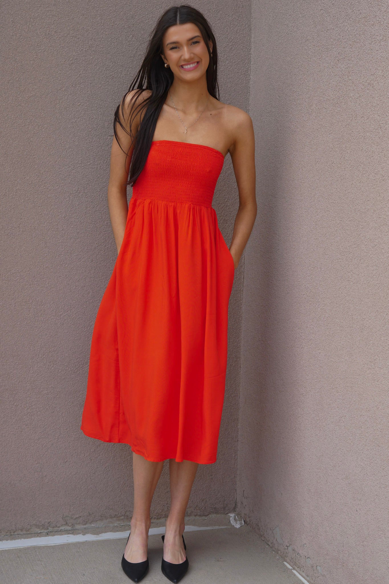 Easy Joy Bando Dress-Vero moda