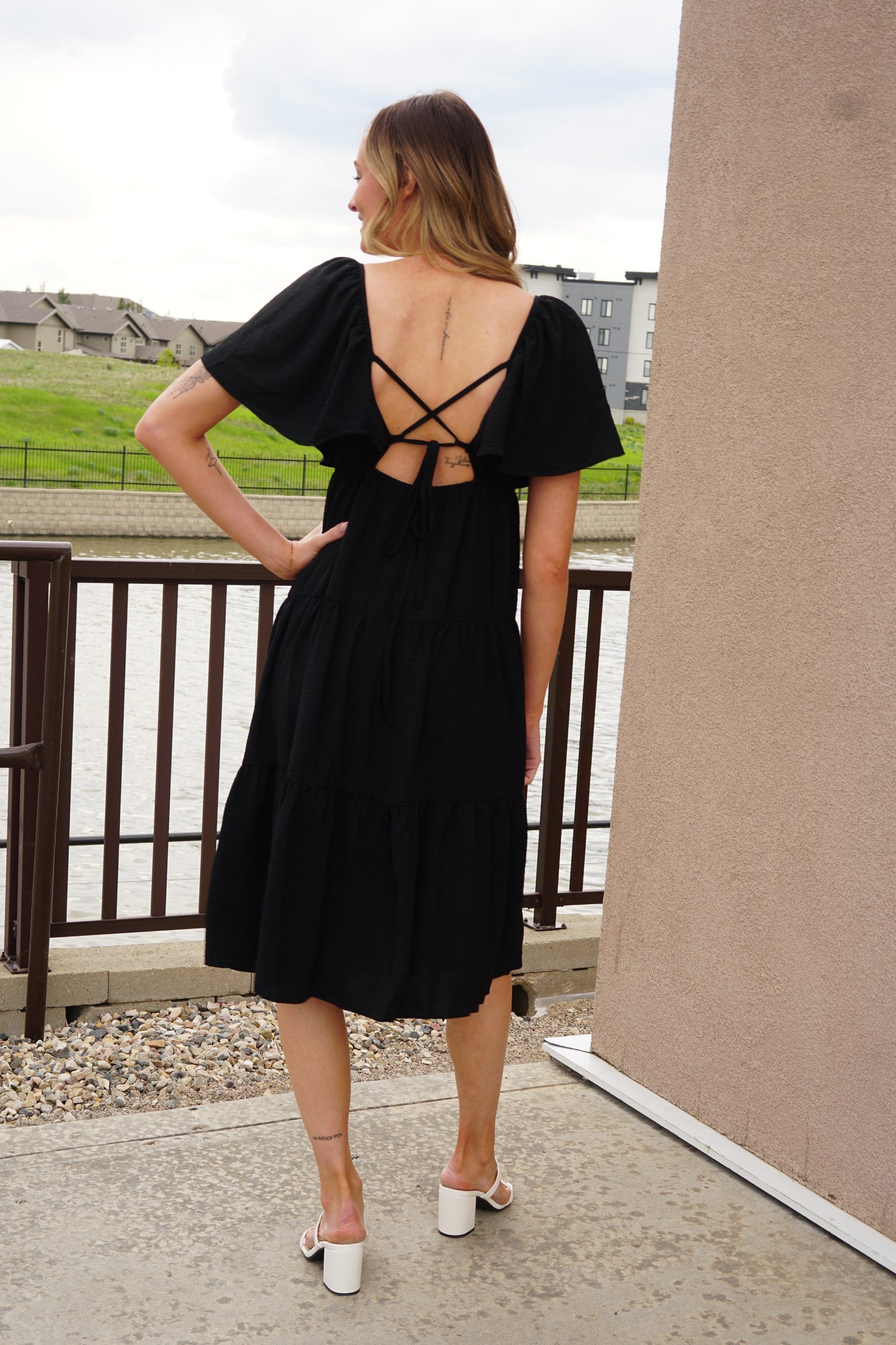 Tallulah Tier Dress- Black