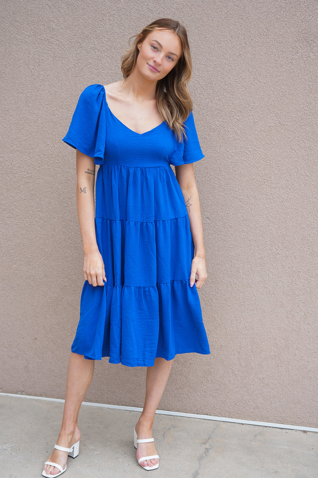 Tallulah Tier Dress- Blue