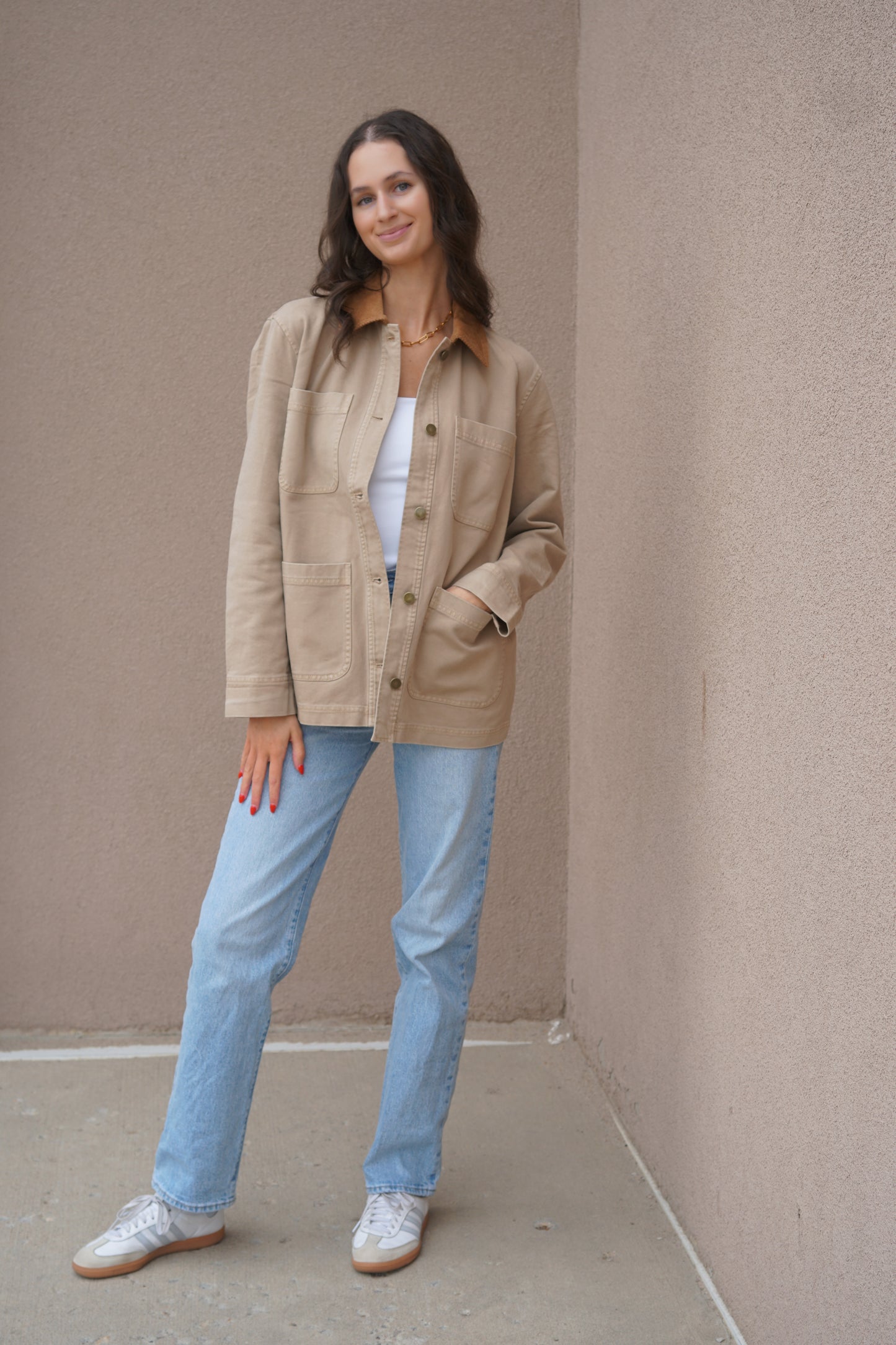 Miller Barn Jacket-Tan-Gentle Fawn