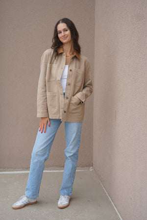 Miller Barn Jacket-Tan-Gentle Fawn