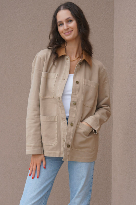 Miller Barn Jacket-Tan-Gentle Fawn