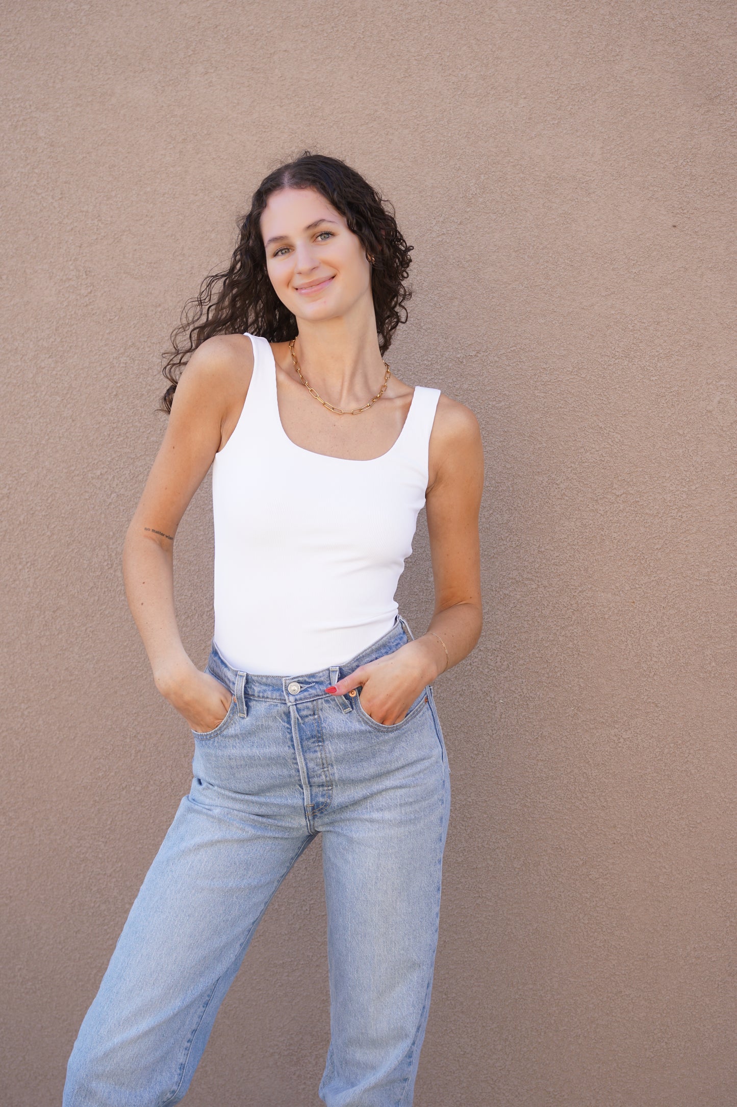 Tanith Tank- Second Skin-WHT-Rd Style