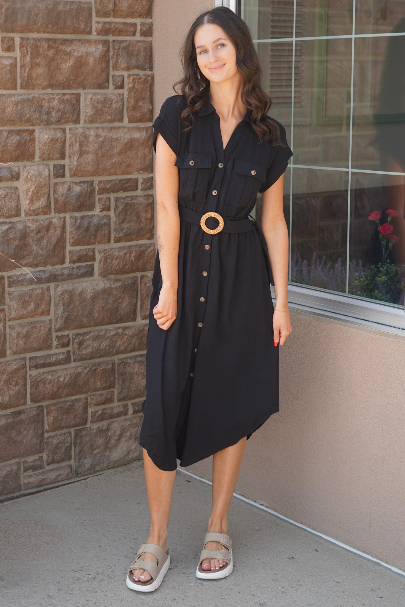 Belted Midi Dress