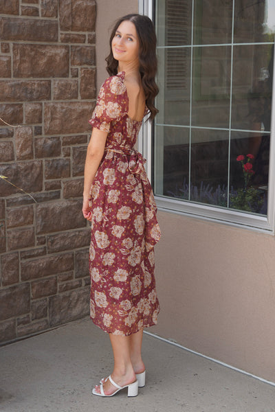 Fiona Floral Midi Dress - Uforia Muse 