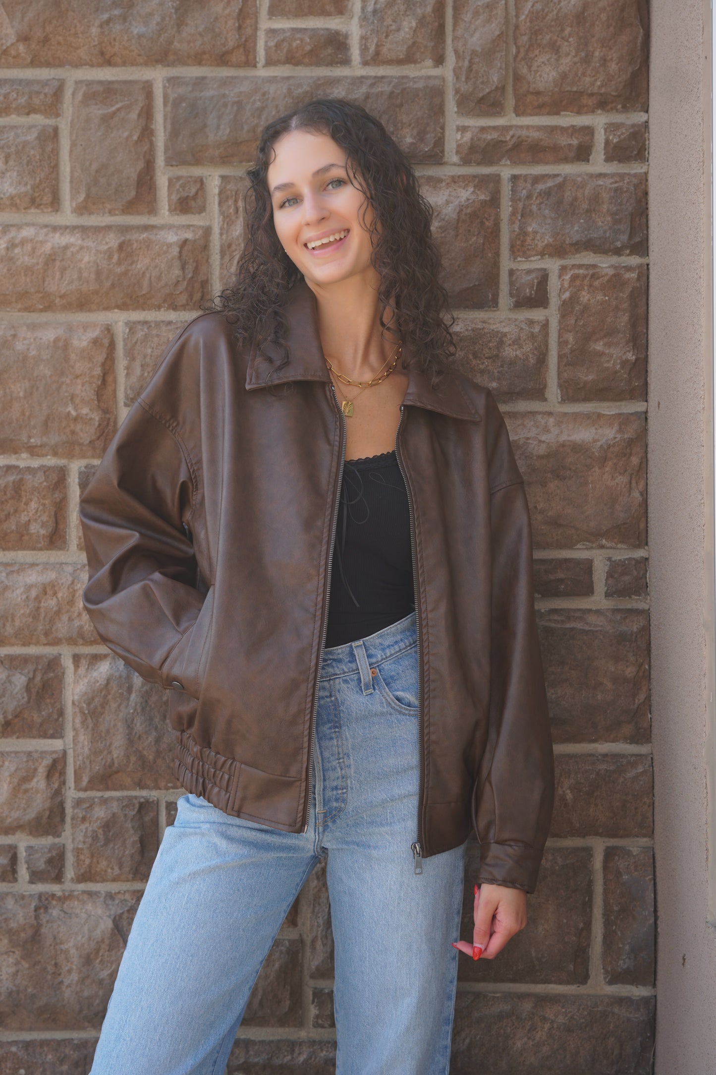 Jax Bomber Jacket- Brown