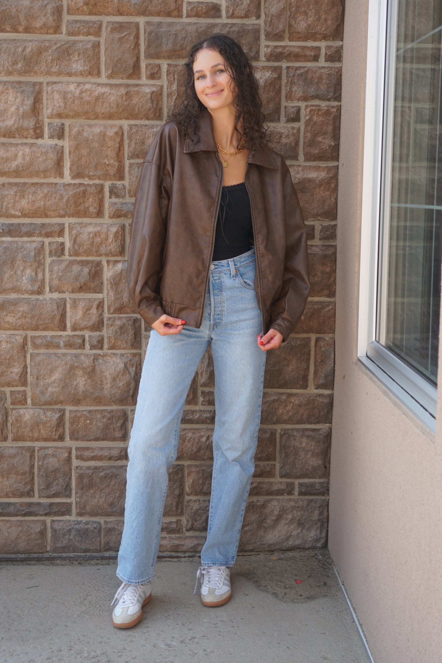 Jax Bomber Jacket- Brown