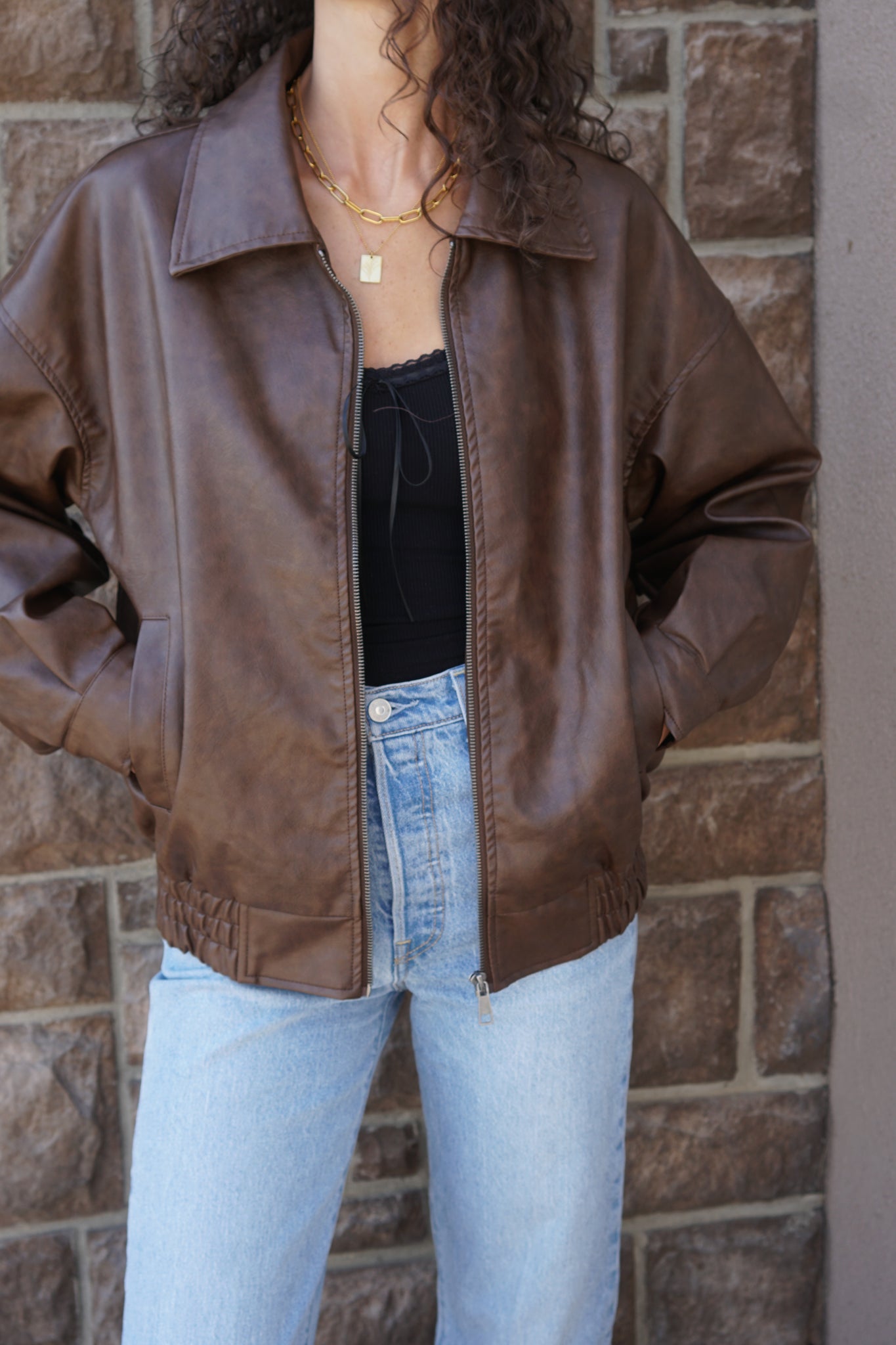 Jax Bomber Jacket- Brown