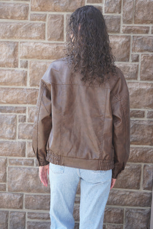 Jax Bomber Jacket- Brown