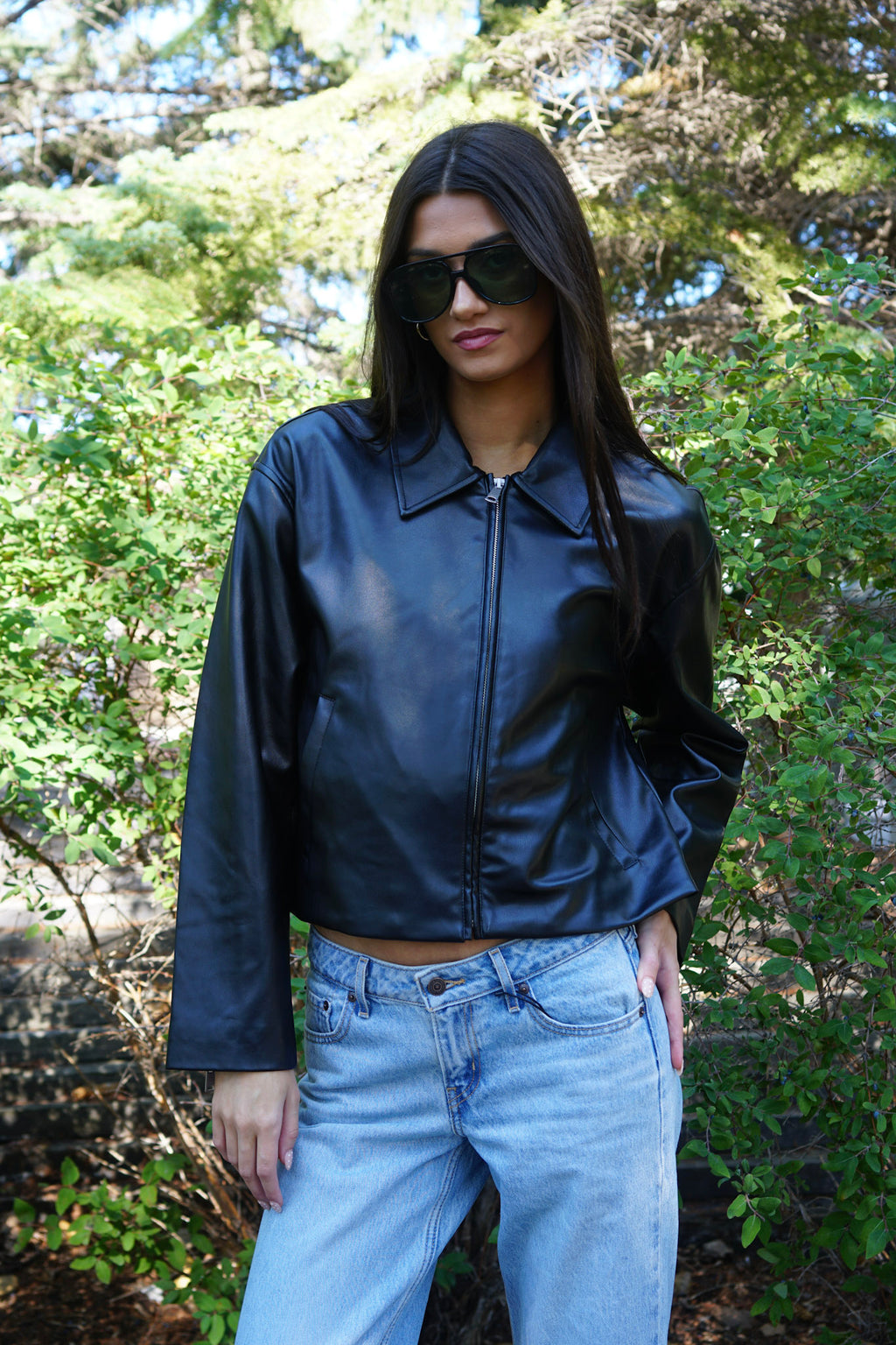 Nicki Vegan Leather Jacket- Only