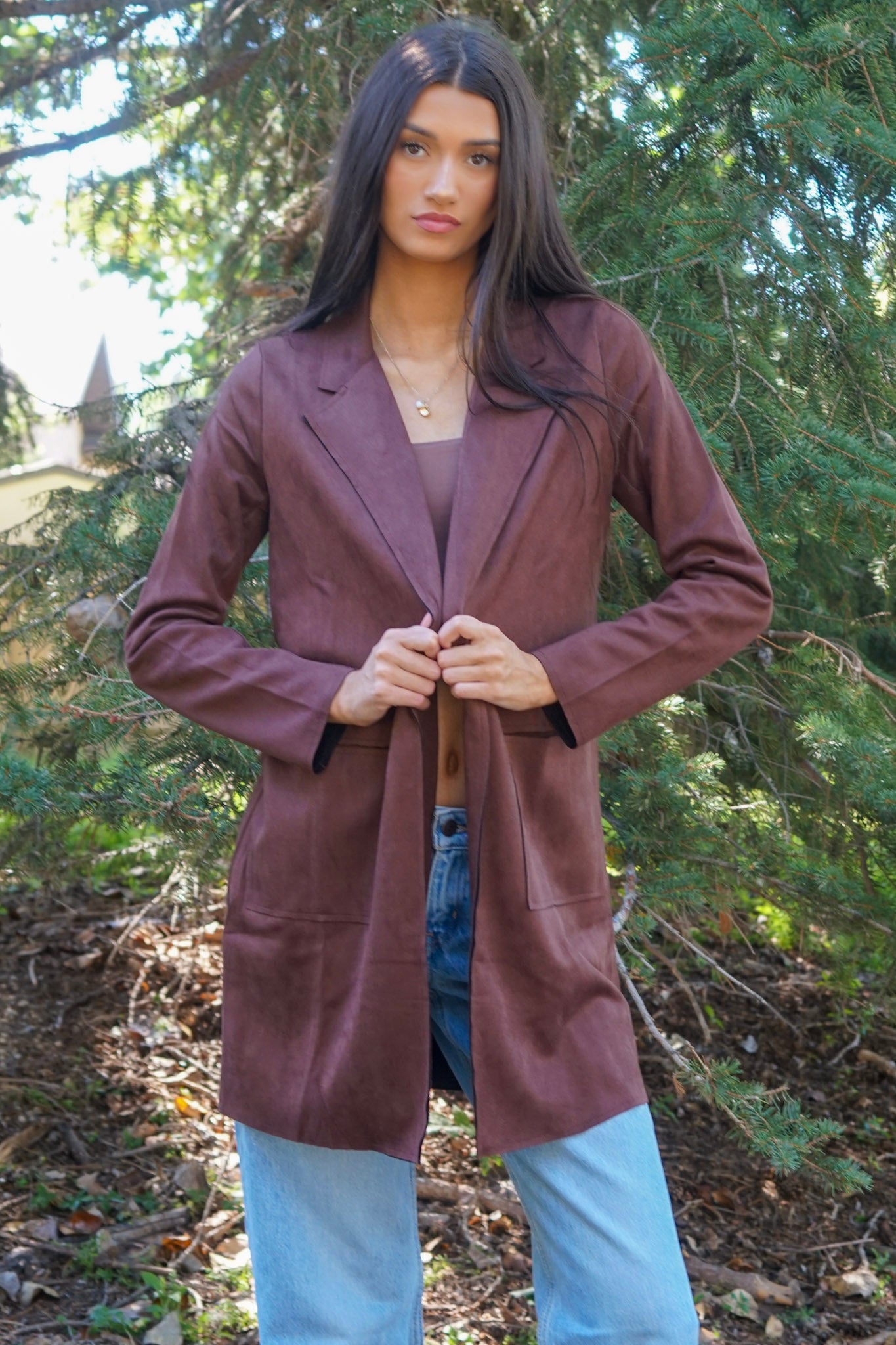 Zara Vegan Suede Blazer