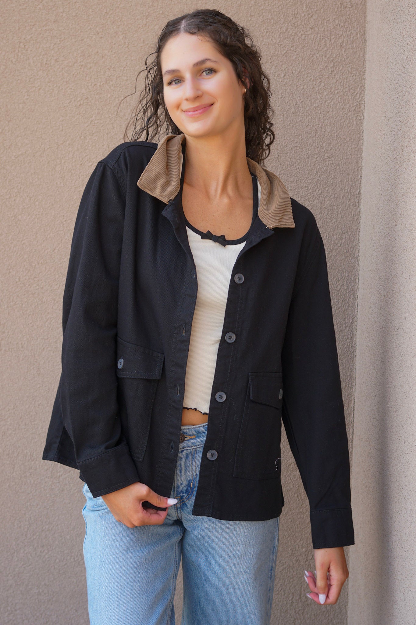 Hallie Barn Jacket-BLK