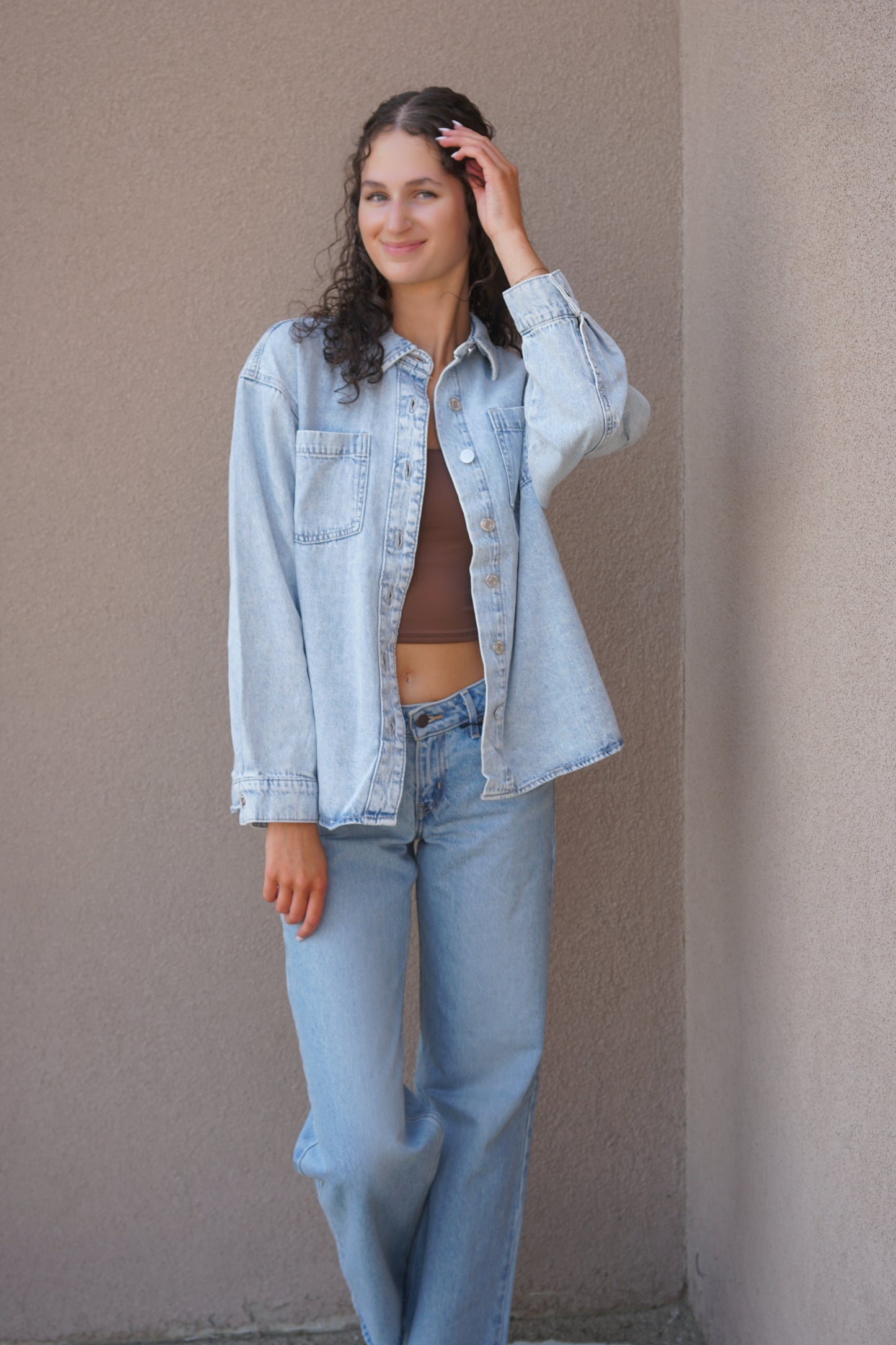 Jennie Oversize Denim Shirt- Vero Moda