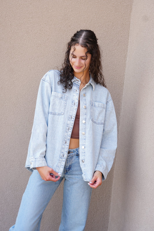 Jennie Oversize Denim Shirt- Vero Moda