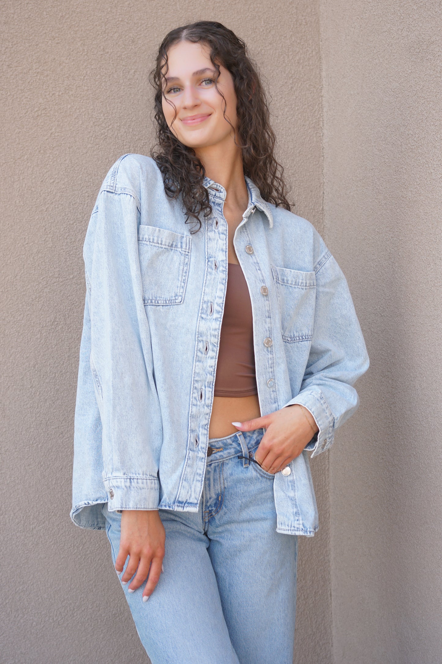 Jennie Oversize Denim Shirt- Vero Moda