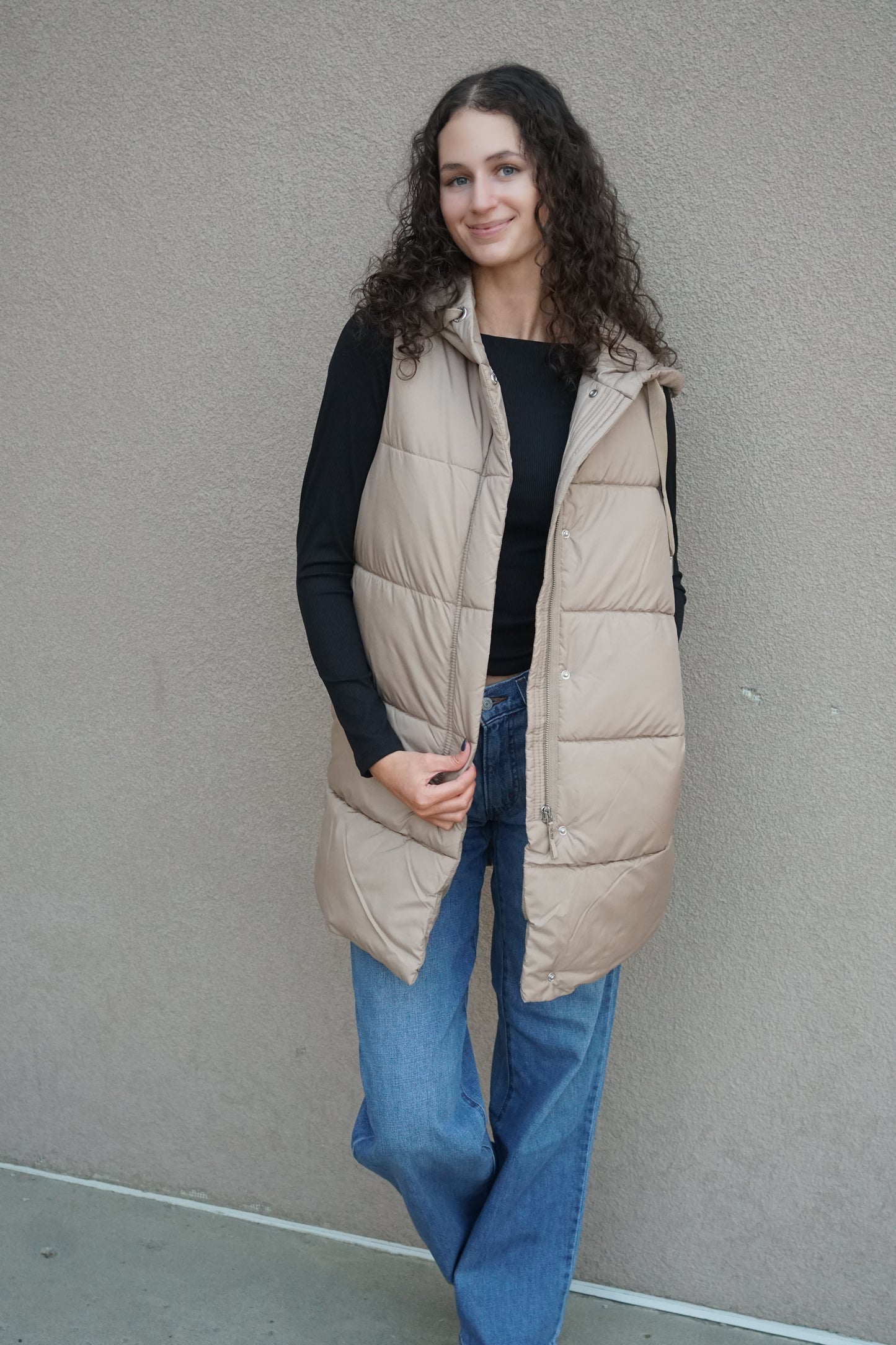 Asta Puffer Vest-Mink- Only