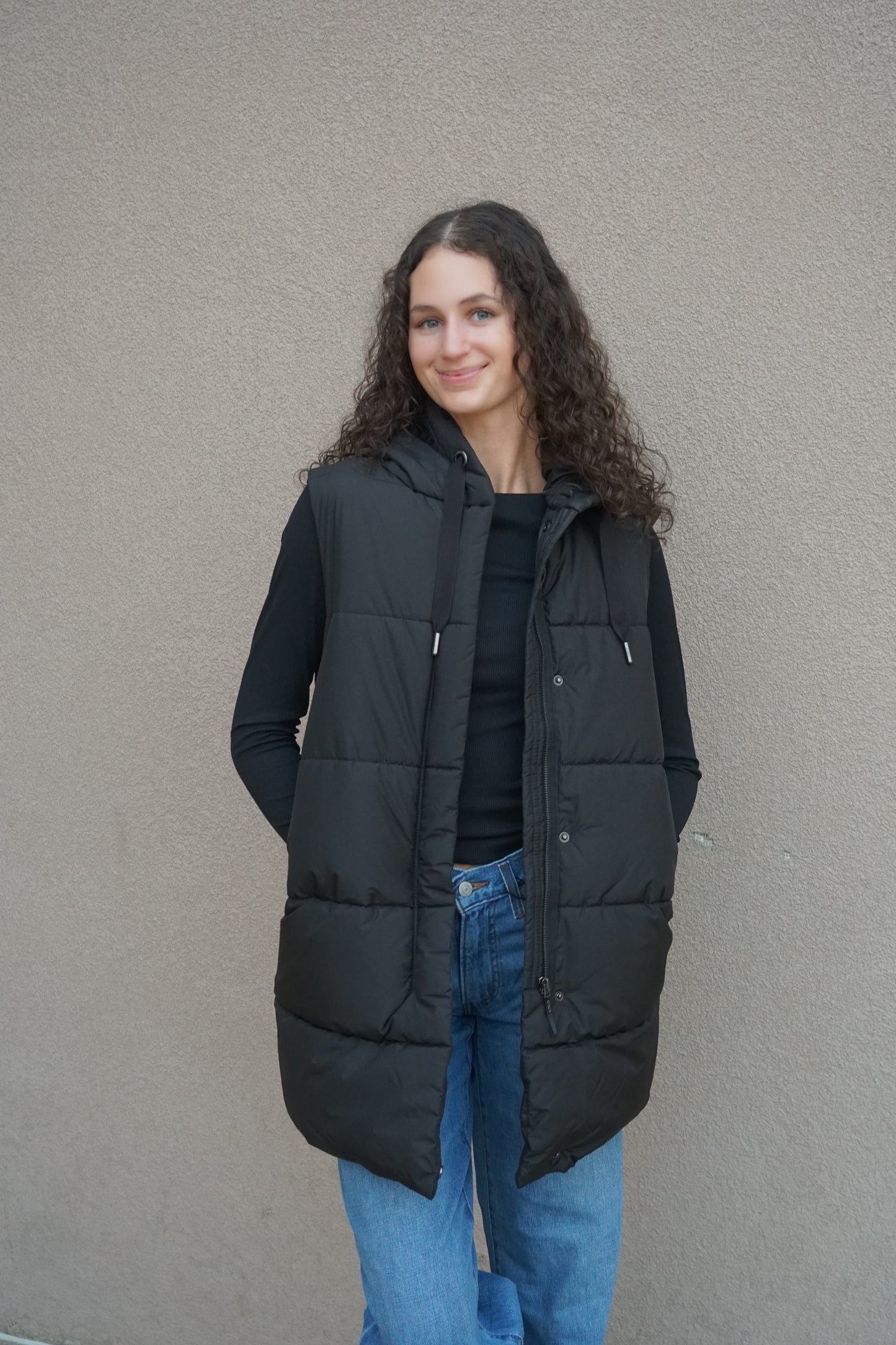 Asta Puffer Vest-Blk- Only